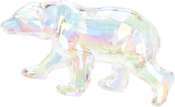 Изображение Подвеска 11см пластик Купман медведь перламутровая Купман Интернэшнл , 1 шт