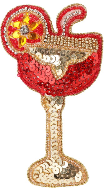 Изображение Елочное украшение 10см Купман пайетки бутылка коктейль Купман Интернэшнл , 1 шт