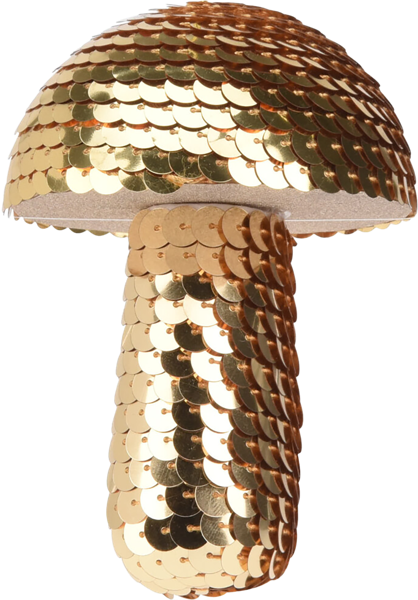 Изображение Елочное украшение 7,5см Купман гриб пайетки золотой Купман Интернэшнл , 1 шт