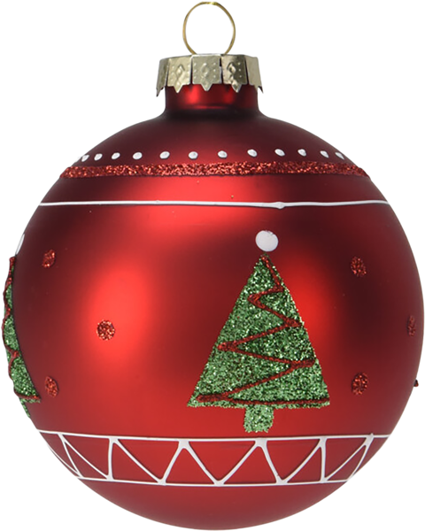 Изображение Шар 8см стекло Купман елочка геометрия в асс Купман Интернэшнл , 1 шт