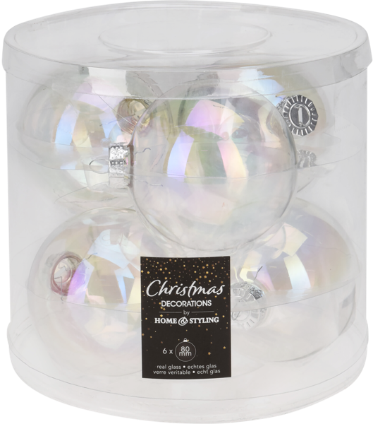 Изображение Шар 8см стекло Купман перламутровый Купман Интернэшнл п/у, 6 шт