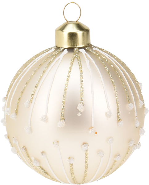 Изображение Шар 8см стекло Купман шампань с узором Купман Интернэшнл , 1 шт