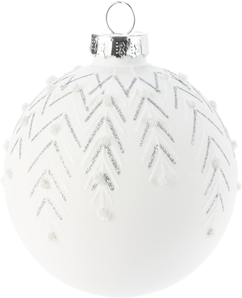 Изображение Шар 8см стекло Купман с блестящими листьями в а Купман Интернэшнл , 1 шт