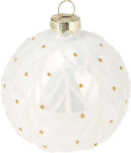 Изображение Шар 8см стекло Купман с бисером в точку в асс Купман Интернэшнл , 1 шт