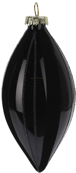 Изображение Елочное украшение 10см стекло Купман капля черная в асс Купман Интернэшнл , 1 шт