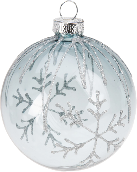 Изображение Шар 8см стекло Купман со снежинками в ассортиме Купман Интернэшнл , 1 шт