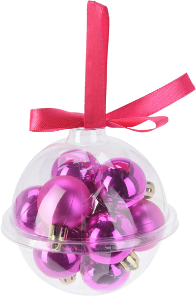 Изображение Шар 3см пластик Купман фуксия глянцевый матовый Купман Интернэшнл п/у, 12 шт