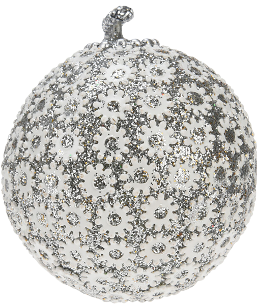 Изображение Шар 5см пластик Купман пайетки серебристый Купман Интернэшнл , 1 шт