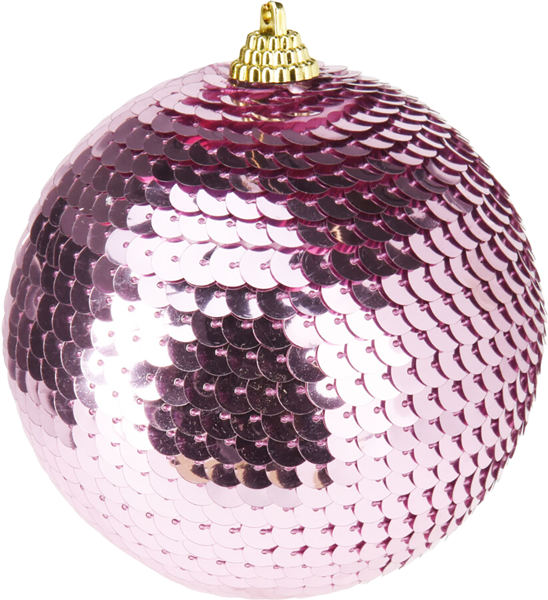 Изображение Шар 9,5см Купман пайетки розовый Купман Интернэшнл , 1 шт