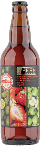 Изображение Медовуха 6,0% Ферн Яблоко Клубника Лайм Роял Фрут Бел с/б, 0,5 л