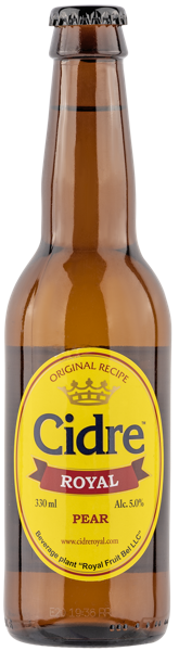 Изображение Сидр яблочный п/сл 5,0% Роял груша Роял Фрут Бел с/б, 0,33 л