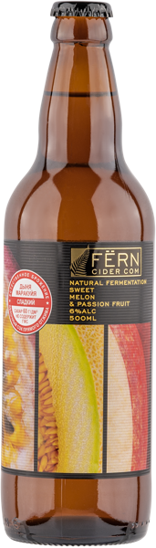 Изображение Сидр яблочный сладкий 6,0% Ферн Дыня Маракуйя Роял Фрут Бел с/б, 0,5 л