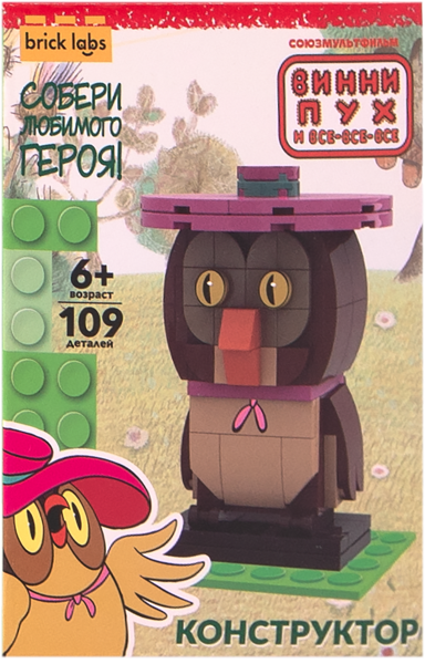 Изображение Конструктор с 6 лет AB-1108 Бриклабс русские сказки винни-пух и сова Бриклабс к/у, 1 шт