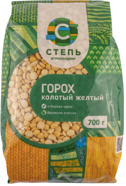Изображение Горох колотый Агрохолдинг Степь Инвестпром-Опт м/у, 700 г