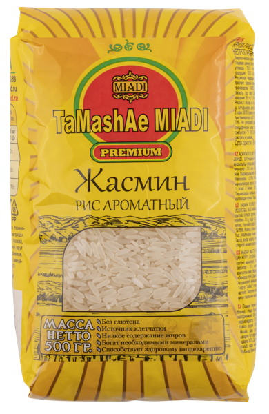 Изображение Рис длиннозерный Тамаша Миади жасмин Лавпрод м/у, 500 г
