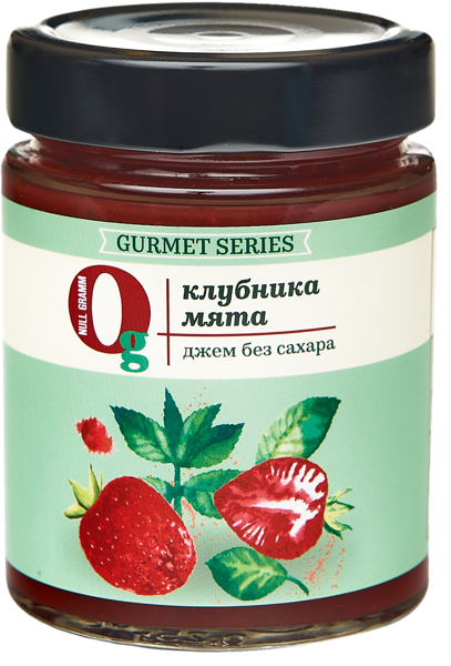Изображение Джем низкокалорийный Ноль грамм клубника мята Велмейд с/б, 240 г