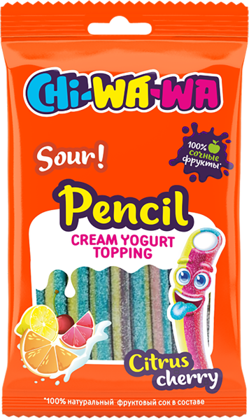 Изображение Мармелад жевательный Чи-ва-ва цитрус кислый карандаш Салбро м/у, 80 г