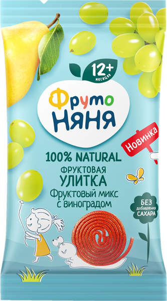 Изображение Фруктовые кусочки с 12 мес Фрутоняня улитка фруктовый микс вин Прогресс м/у, 15 г