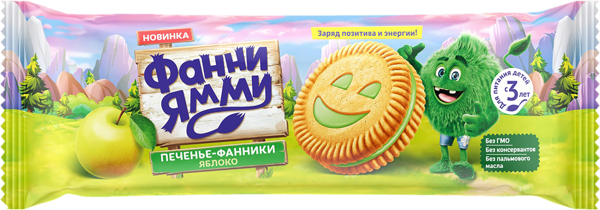 Изображение Печенье с 3 лет Фанни Ямми яблоко Прогресс м/у, 104 г