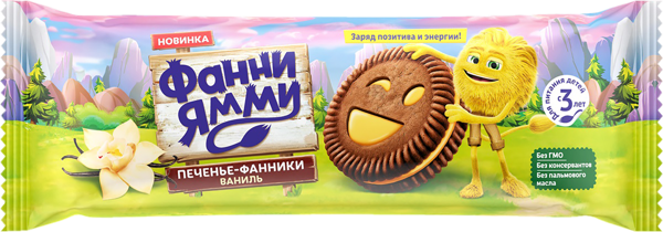 Изображение Печенье с 3 лет Фанни Ямми какао ваниль Прогресс м/у, 104 г