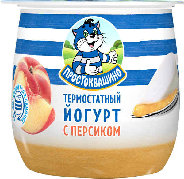 Изображение Йогурт 3,4% Простоквашино персик Эйч энд Эн п/б, 160 г