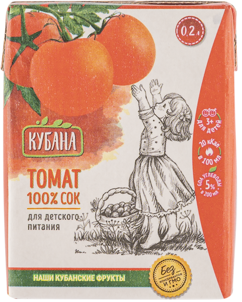 Изображение Сок Кубана томат Кубснаб т/п, 0,2 л