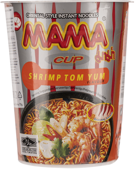 Изображение Лапша быстрого приготовления Мама сливочный Том ям Тай Президент Фудс к/у, 70 г