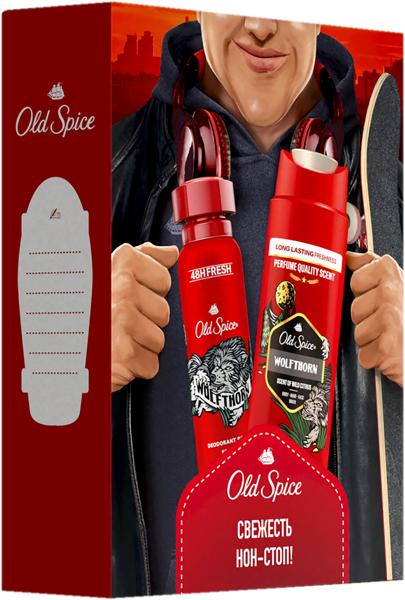 Изображение Набор подарочный для мужчин Олд спайс вольфторн дезодорант+гель для душа Проктер Энд Гэмбл к/у, 1 шт