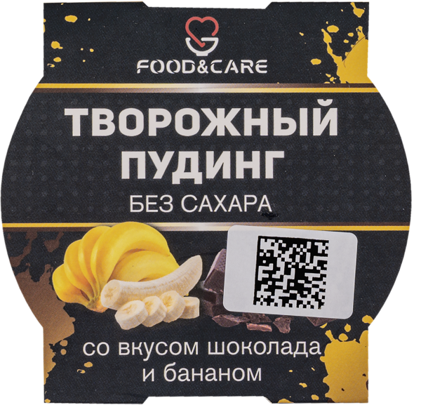 Изображение Пудинг творожный без сахара Фуд энд Кеа шоколад банан Польза п/б, 150 г