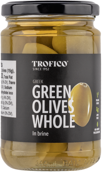 Изображение Оливки с косточкой Трофико зеленые Трофико С.А. с/б, 160 г