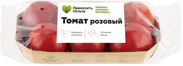 Изображение Овощ Табрис томат розовый Кубанские поля подложка, 600 г