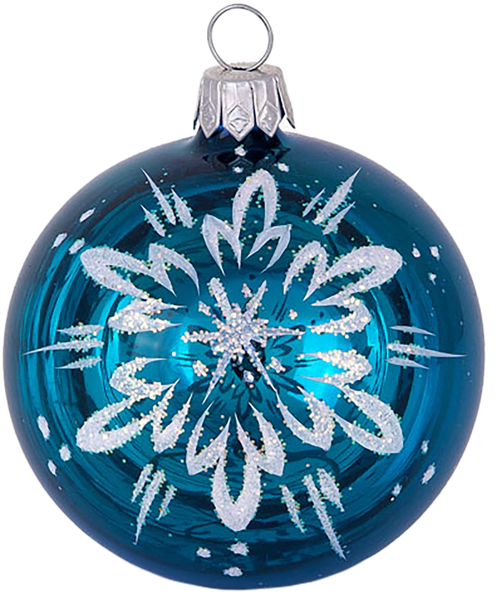 Изображение Шар 3 Снежинка стекло Ёлочка С31 Клинская игрушка к/у, 1 шт