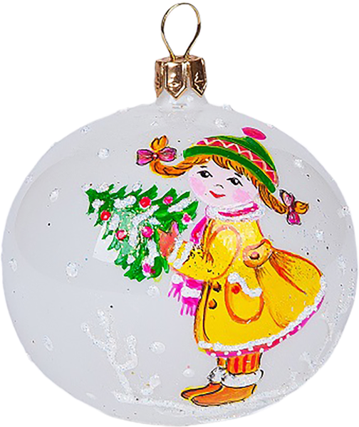 Изображение Шар 3 Детский стекло Ёлочка С 1687 Клинская игрушка п/у, 1 шт