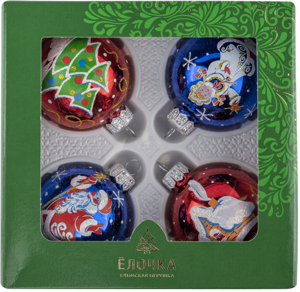 Изображение Набор Презент стекло Ёлочка С1239 Клинская игрушка к/у, 1 упак