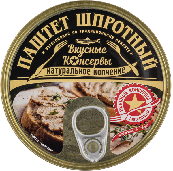 Изображение Паштет шпротный Вкусные консервы Балт-Ост ж/б, 160 г