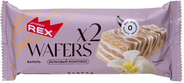 Изображение Вафли протеиновые Протеин Рекс ваниль Роял Кейк м/у, 50 г