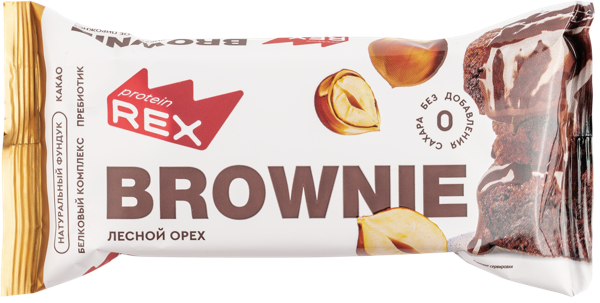 Изображение Пирожное протеиновое Протеин Рекс брауни лесной орех Роял Кейк м/у, 50 г