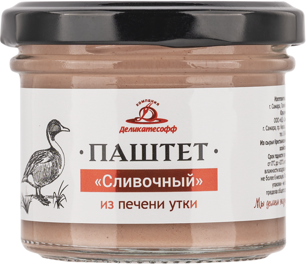 Изображение Паштет утиный Деликатесофф сливочный КД с/б, 100 г