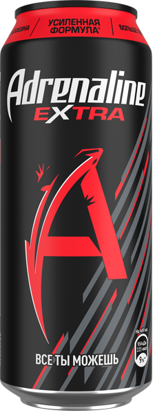 Изображение Напиток Энергетический Адреналин Раш экстра Пепсико ж/б, 0,449 л