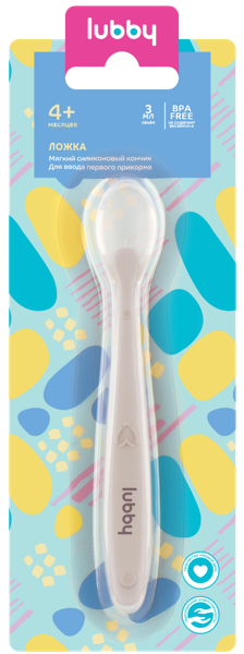 Изображение Ложка детская Лабби для кормления с 4 месяцев Гуандун Форейн Трейд п/у, 1 шт