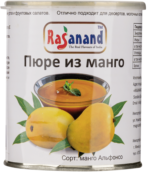 Изображение Манго пюре Расананд Патсон Фудс ж/б, 850 г