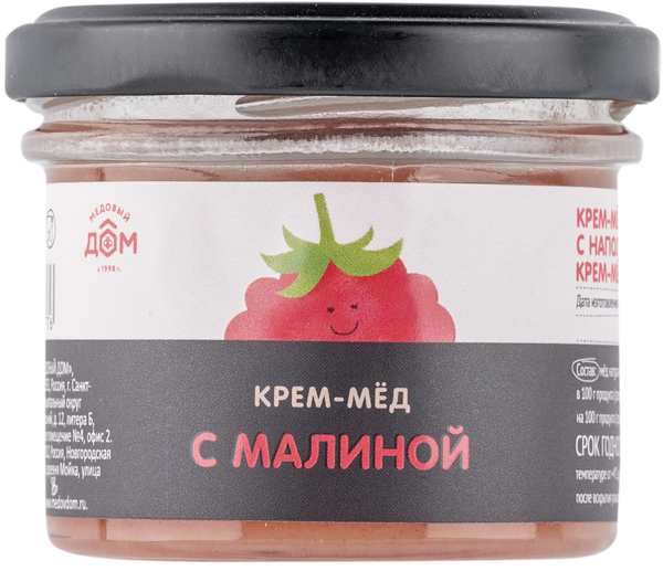 Изображение Крем-мёд цветочный Медовый дом малина Медовый дом с/б, 120 г