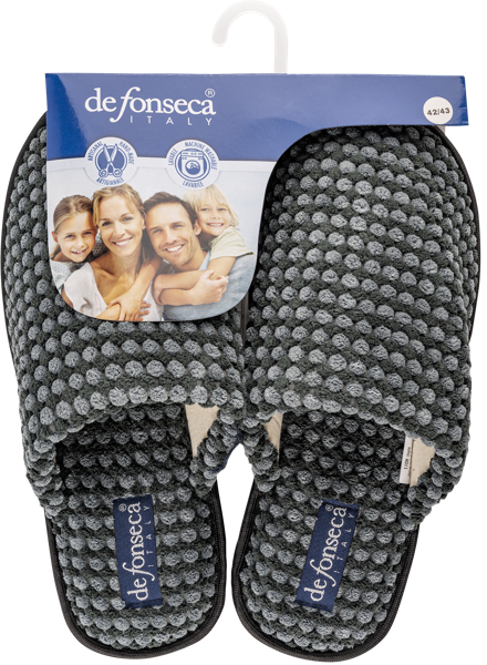 Изображение Тапочки мужские домашние Де Фонсека бари в клетку закрытые Де Фонсека , 1 пара