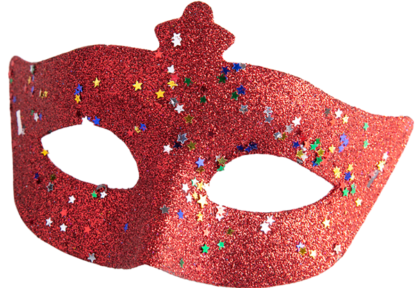 Изображение Маска карнавальная с лентой Мэджик Тайм пурпурная россыпь Феникс-Презент , 1 шт