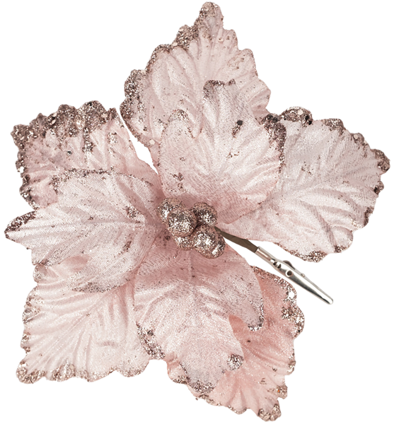 Изображение Цветок 17*27см на клипсе Мэджик Тайм розовый Феникс-Презент , 1 шт