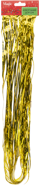 Изображение Дождик 9*100см Мэджик Тайм золотой Феникс-Презент , 1 шт