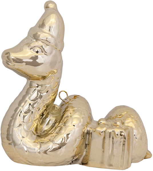 Изображение Фигурка 9см фарфор Мэджик Тайм змея в шапке золотая Феникс-Презент к/у, 1 шт