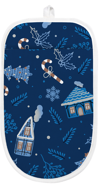 Изображение Прихватка варежка для горячего Веросса зимние грезы синяя Нордтекс , 1 шт