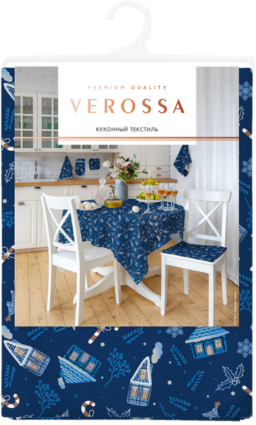 Изображение Скатерть 144*200см Веросса зимние грезы синяя Нордтекс , 1 шт