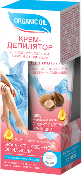 Изображение Крем для депиляции Органик оил чувствительная кожа Фитокосметик к/у, 100 мл